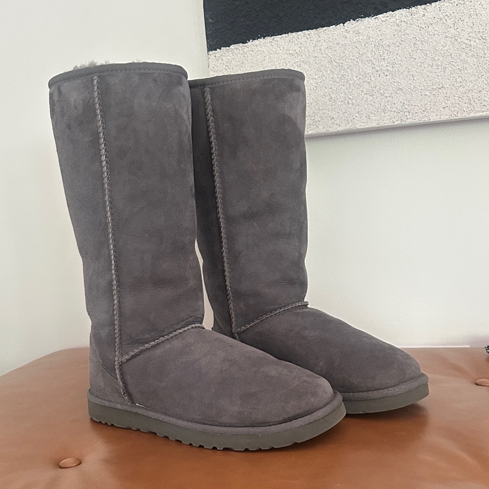 Ugg Classic Tall Gray Suede Winter Boots